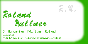 roland mullner business card